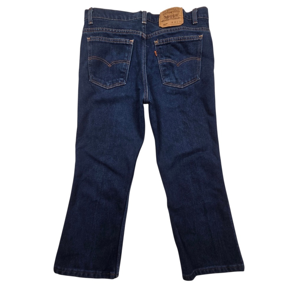 Vintage 80s Levi's 517 Orange Tab Jeans Mens 36x30 (Fits 34×25) Bootcut Made USA - Picture 2 of 14